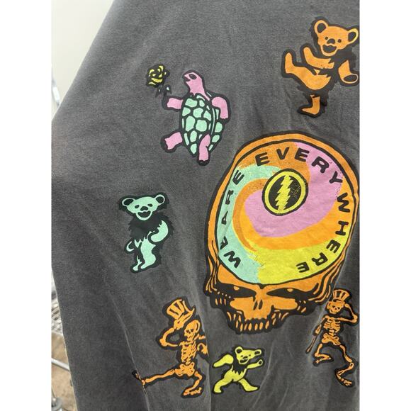 Grateful Dead Oversized Large Men Shirt Dancing Bears Turtles Skeleton Dopamine - Picture 2 of 5